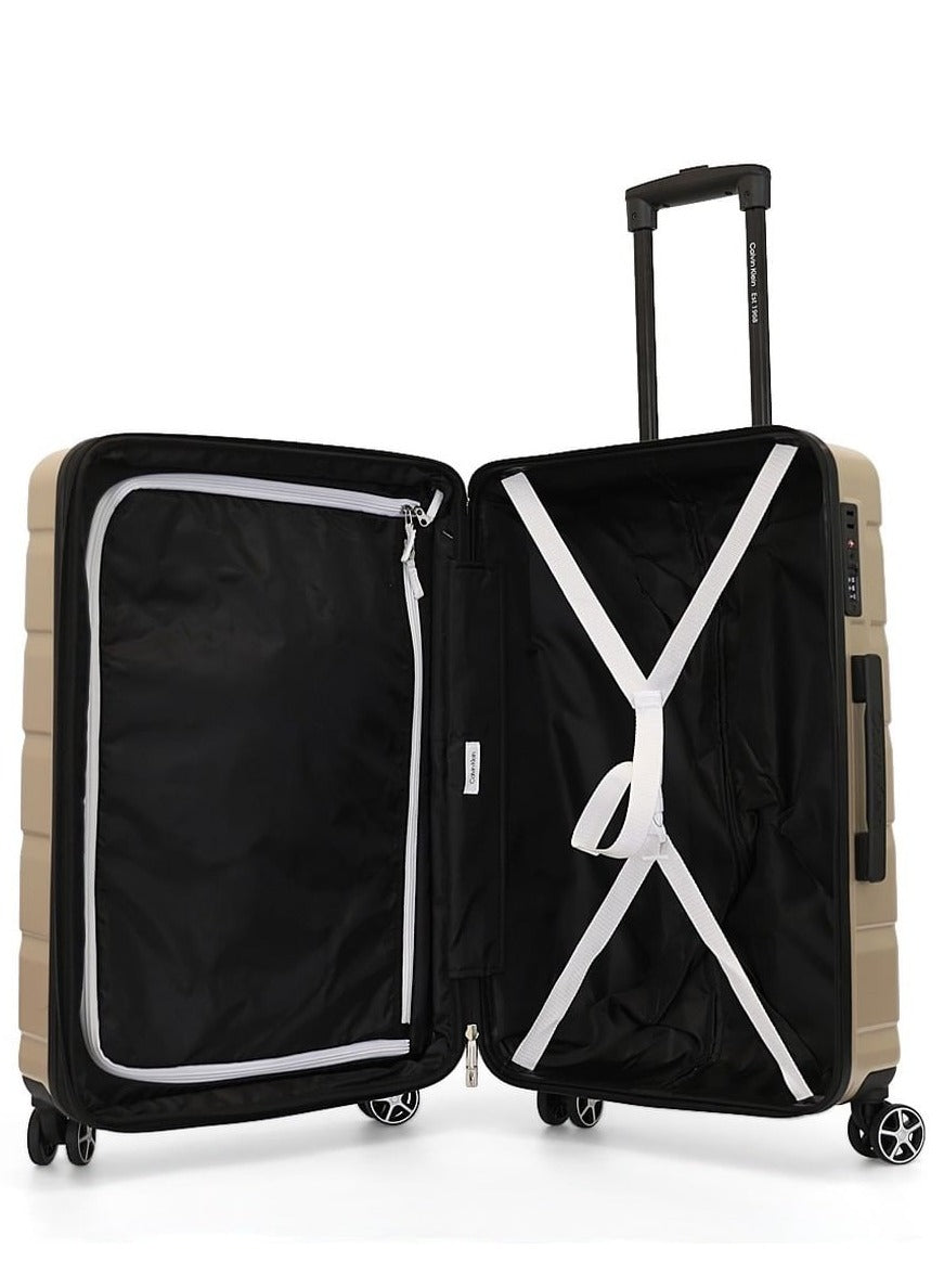 Ridge Line Hardside Spinner Luggage On Wheels, Ultra Lightweight ABS, 4 Double Wheels Color TAUPE