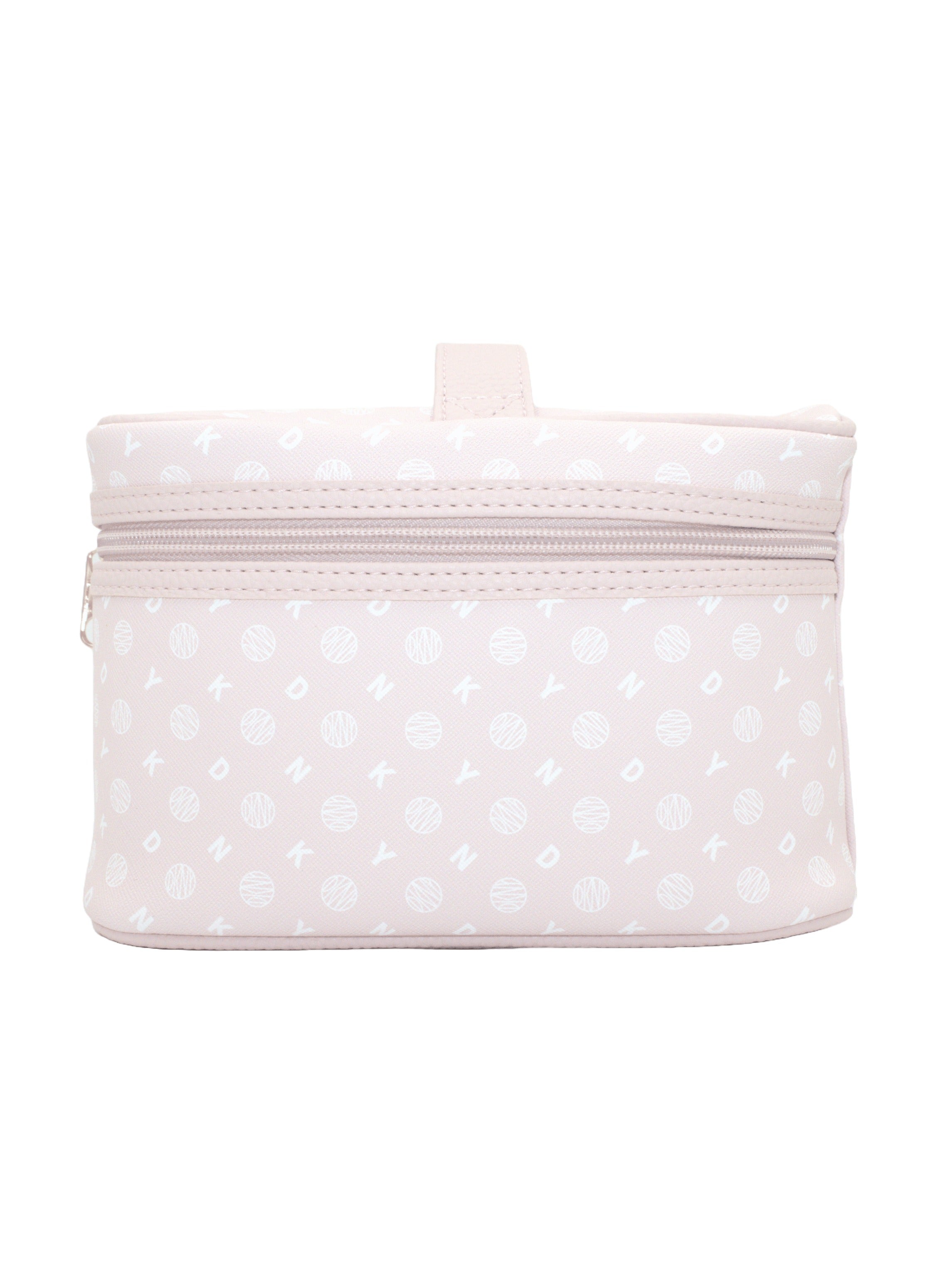 DKNY Legacy Train Case Cosmetic Bag, Travel Make up Bag Small, Small Waterproof and Lightweight Cosmetic Bag Storage Bag, Small Makeup Bag, Travel Toiletry Bag