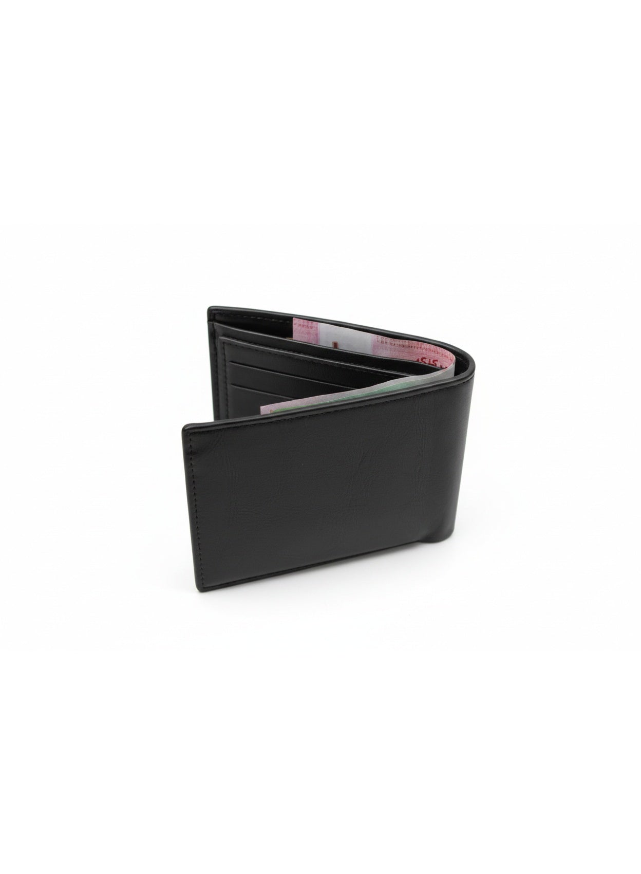 David Jones Men's Classic Bifold Wallet | Slim Genuine Leather Stylish Cash & Card Holder | Color Black