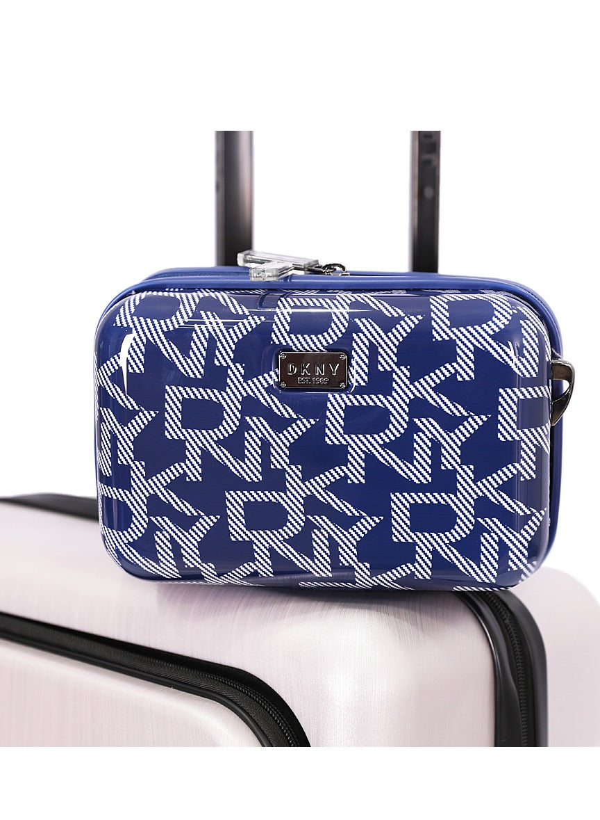 DKNY Deco Signature Beauty Case Makeup Travel Lighted Case, Cosmetic Bag Organizer Professional Adjustable Divider Storage, Waterproof Portable Make up Train Box Accessories