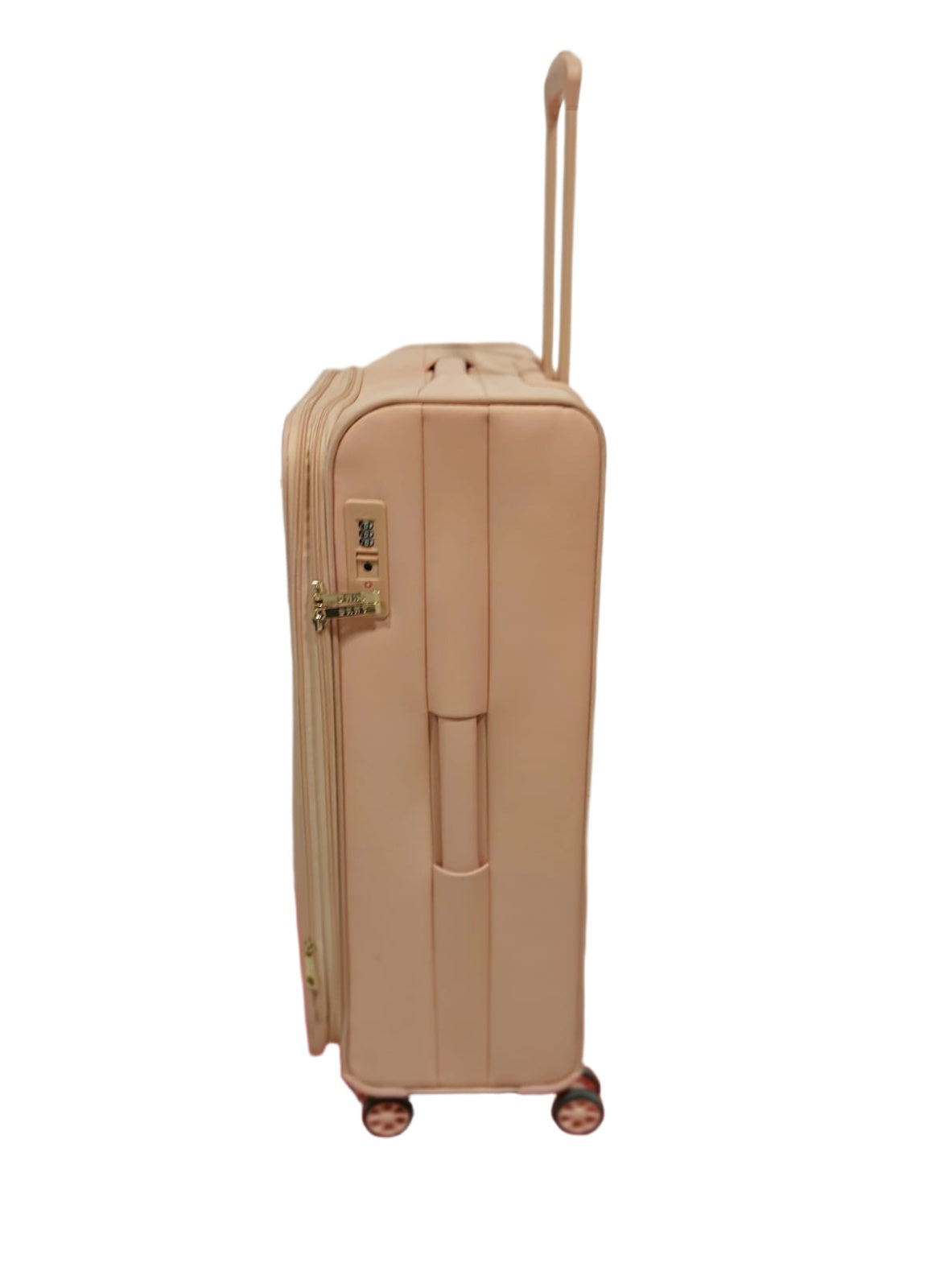DKNY Sweet Dreams Medium Upright Luggage | Lightweight Travel Trolley Bag with Wheels | Durable Suitcase | Peach Bloom
