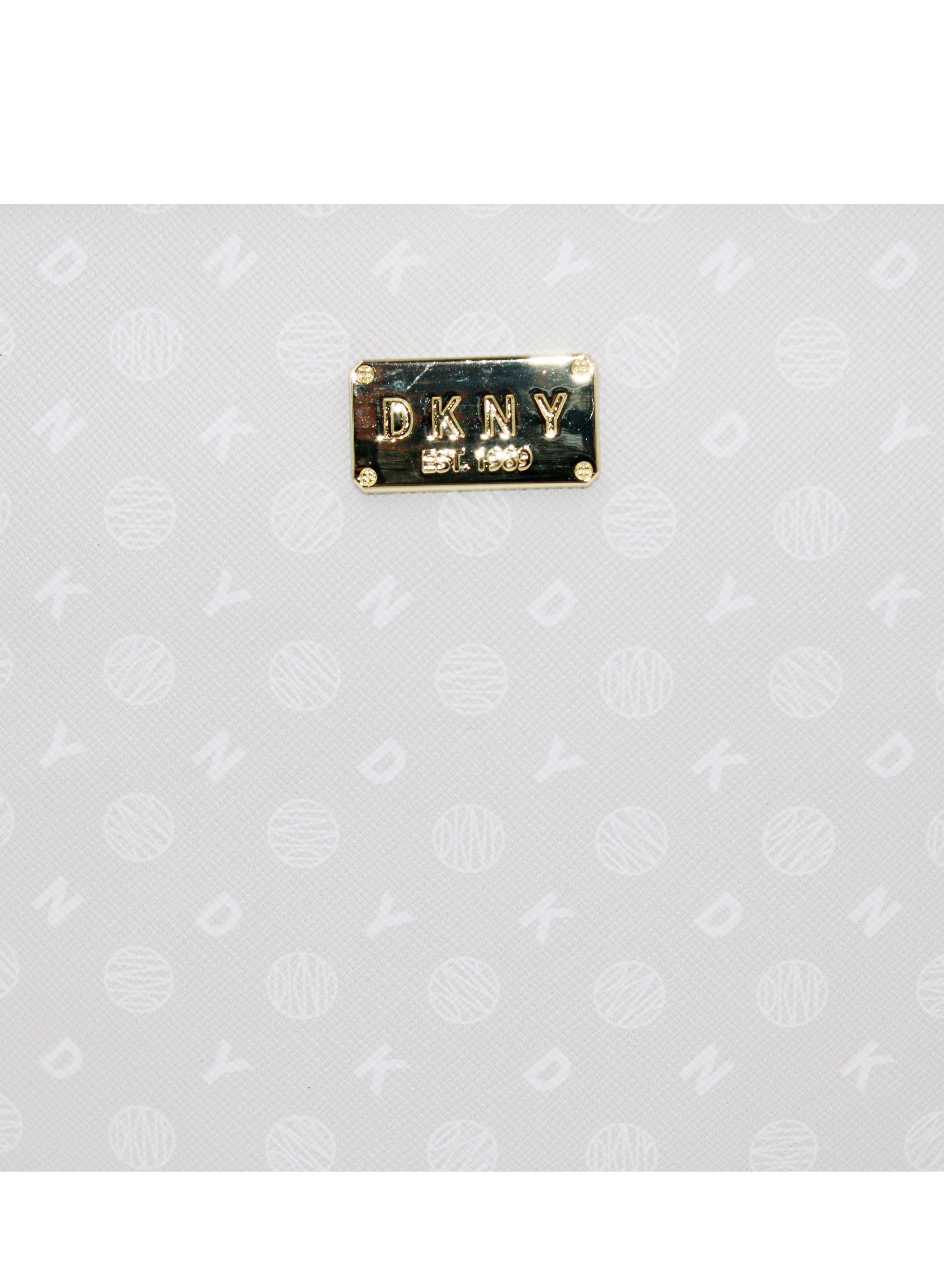 DKNY Legacy Mini Tote Cosmetic Bag, Travel Make up Bag Small, Small Waterproof and Lightweight Cosmetic Bag Storage Bag, Small Makeup Bag, Travel Toiletry Bag