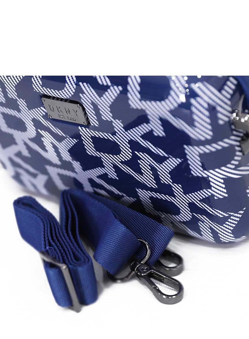 DKNY Deco Signature Beauty Case Makeup Travel Lighted Case, Cosmetic Bag Organizer Professional Adjustable Divider Storage, Waterproof Portable Make up Train Box Accessories