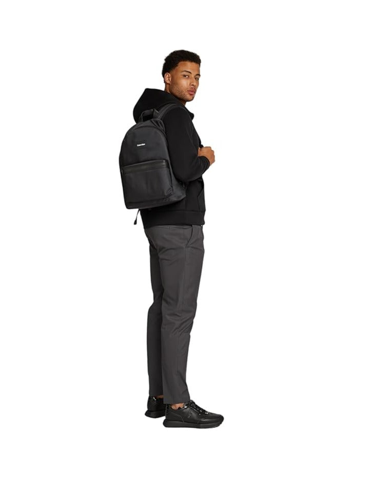 Calvin Klein Men's Essential Round Center Zip Backpack Color Black