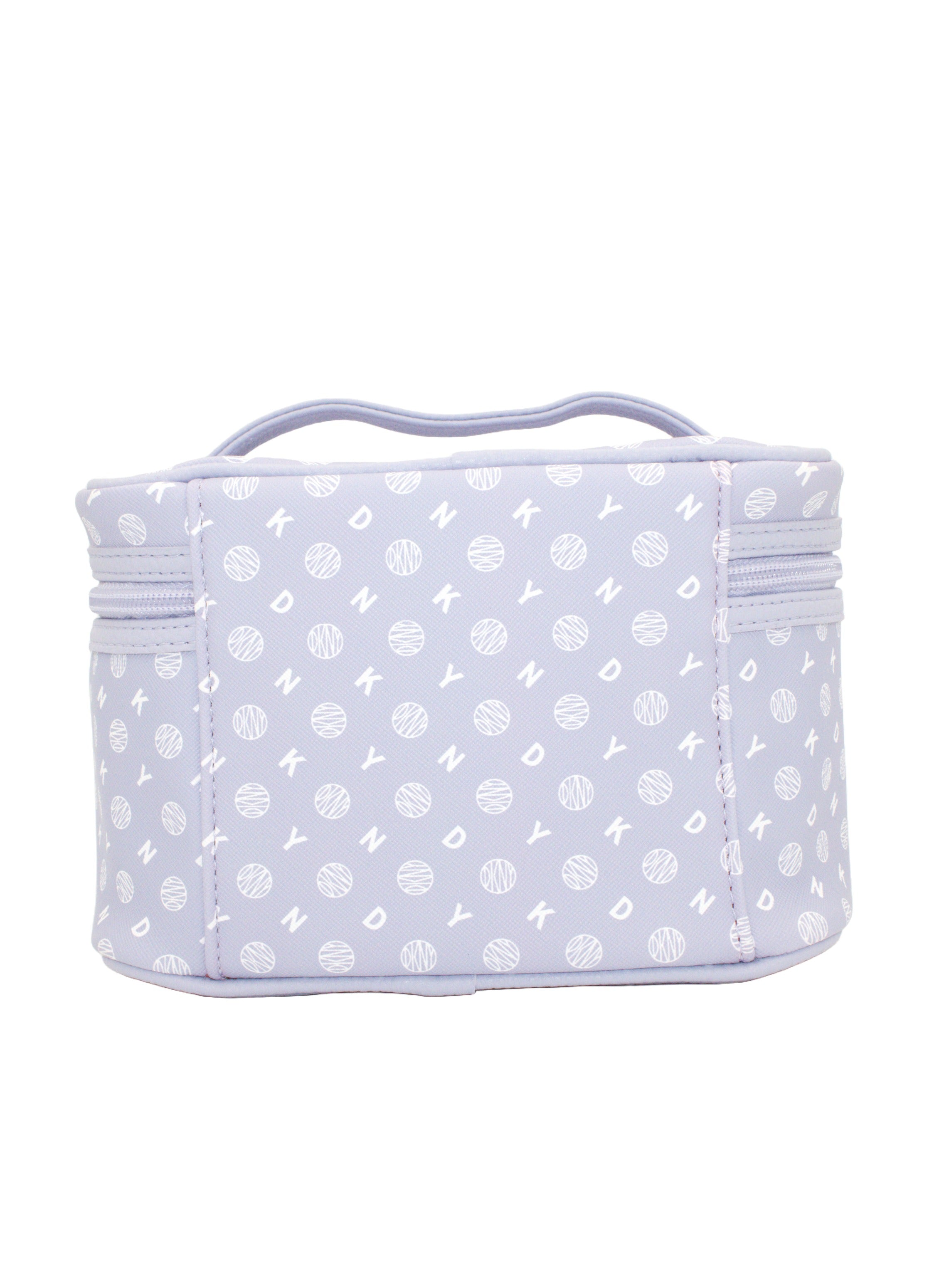 DKNY Legacy Train Case Cosmetic Bag, Travel Make up Bag Small, Small Waterproof and Lightweight Cosmetic Bag Storage Bag, Small Makeup Bag, Travel Toiletry Bag