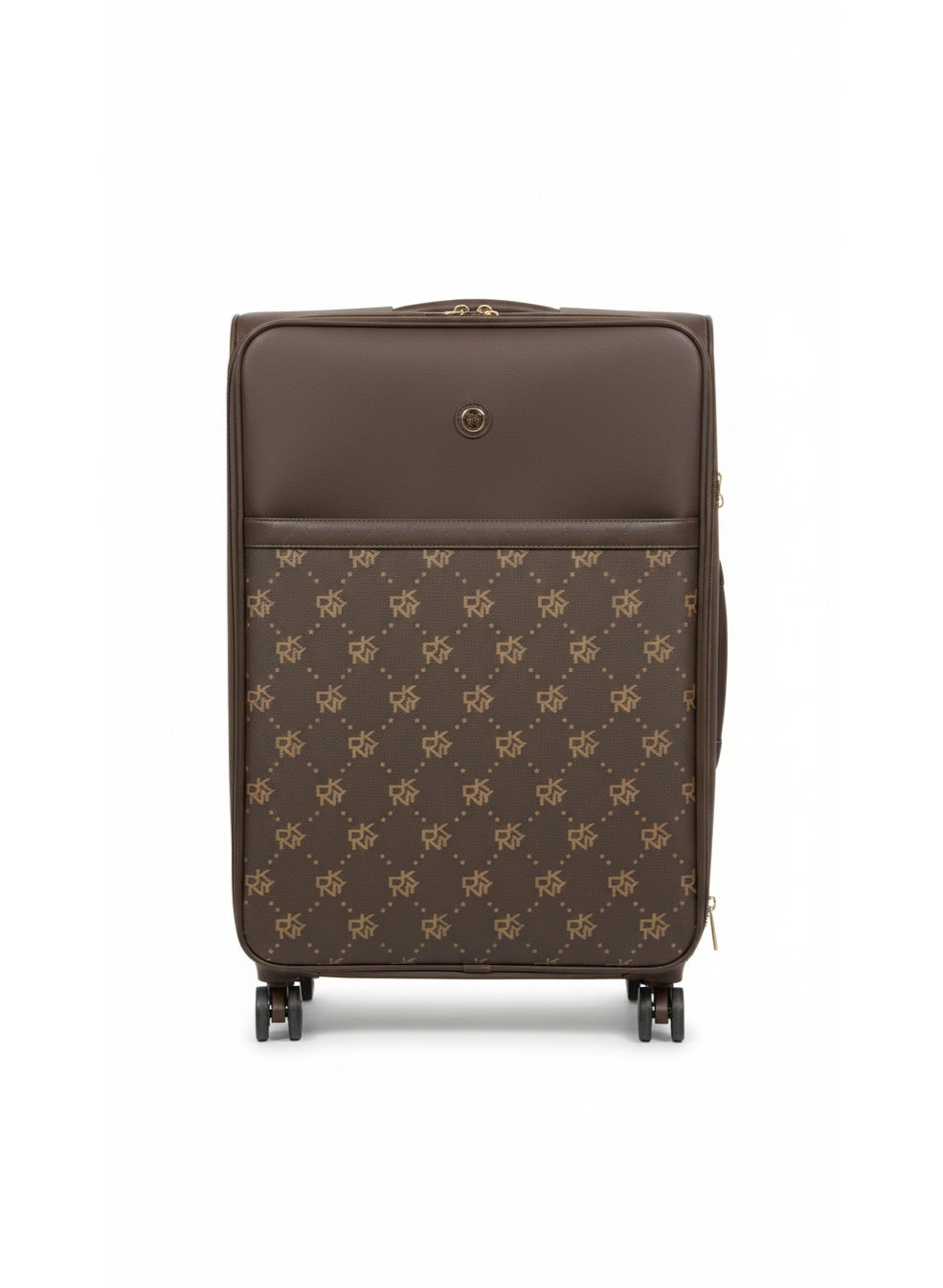 Street Cred Large Softside Suitcase – 28 Inch Trolley Luggage with 4-Wheel Spinner, Lightweight Fabric, TSA Lock – CBR/Chocolate/Brown