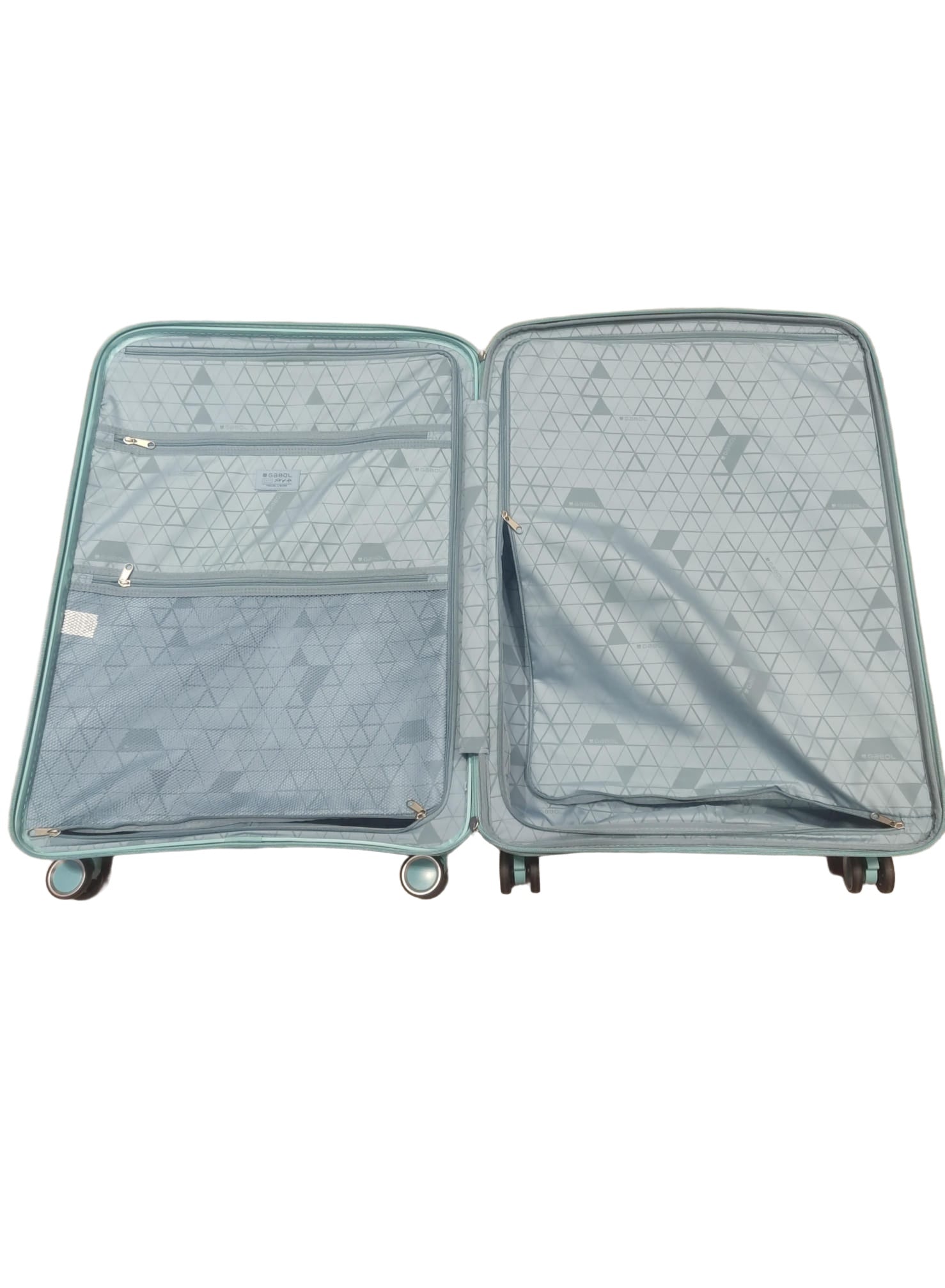 Gabol Queens Large Hard Shell Suitcase – 75cm Lightweight ABS Trolley Luggage, 4-Wheel Spinner, TSA Lock – Mint Green