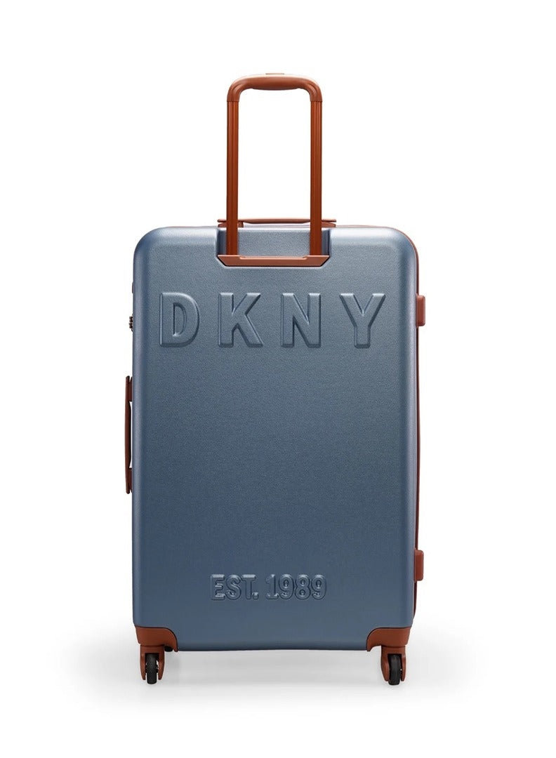 Dkny Promo Intl PM1 Hardside Luggage on Wheels for Unisex | Ultra Lightweight ABS on with Spinner Wheels 4 Color Denim