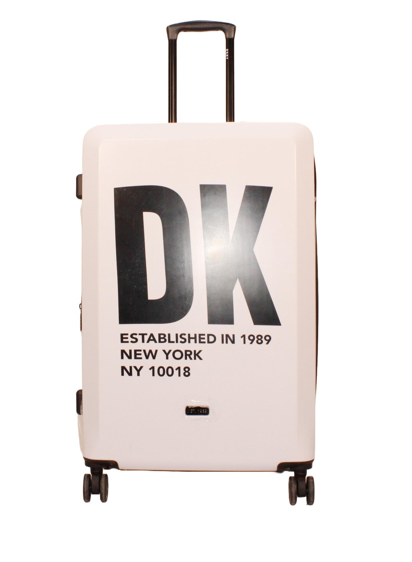 DKNY Hardside Luggage – Small | White | Stylish & Lightweight Travel Trolley