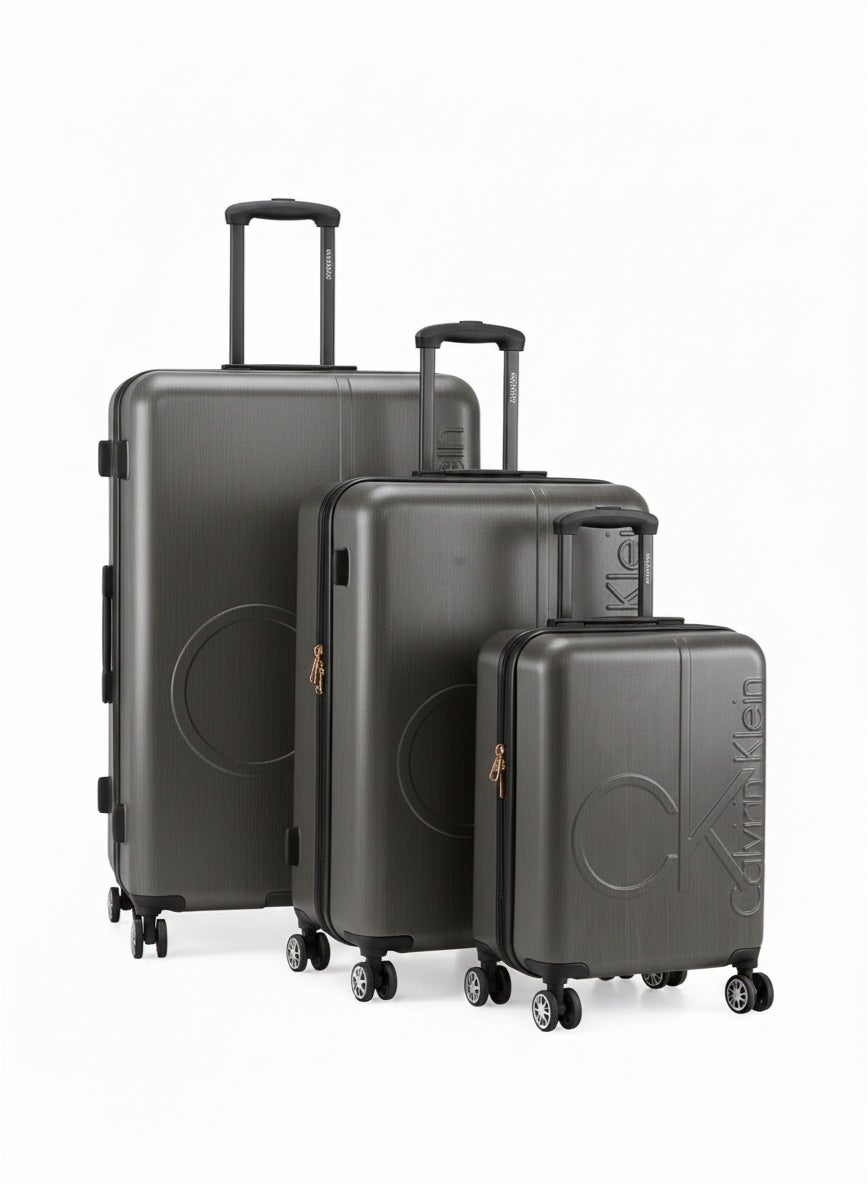 Calvin Klein SOUTH HAMPTON 3-Piece Hardsided Luggage Set on Wheels for Unisex | Ultra Lightweight ABS with Spinner Wheels 4 Color Bronze