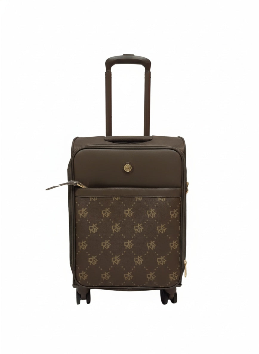 STREET CRED soft side luggage on wheels for Unisex | Ultra Lightweight ABS on with Spinner wheels 4 Color CBR/CHOCOL/BROWN