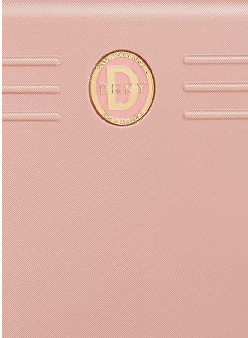 Eclipse Hard Case Luggage Trolley For Unisex ABS Lightweight 4 Double Wheeled Suitcase With Built In TSA Type Lock DK Rose