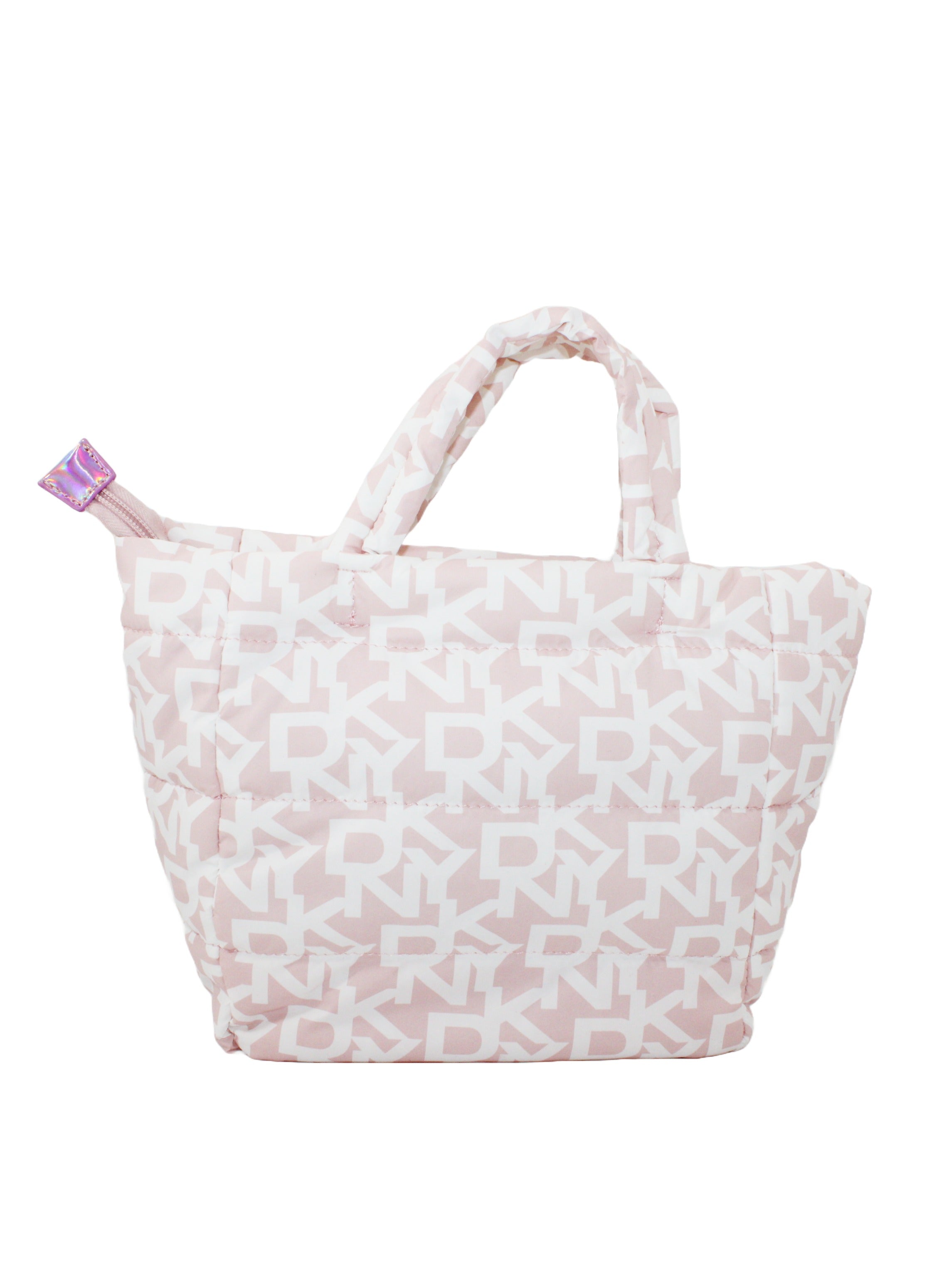 DKNY Signature Puffer Mini Tote Cosmetic Bag, Travel Make up Bag Small, Small Lightweight Cosmetic Bag Storage Bag, Small Makeup Bag, Travel Toiletry Bag