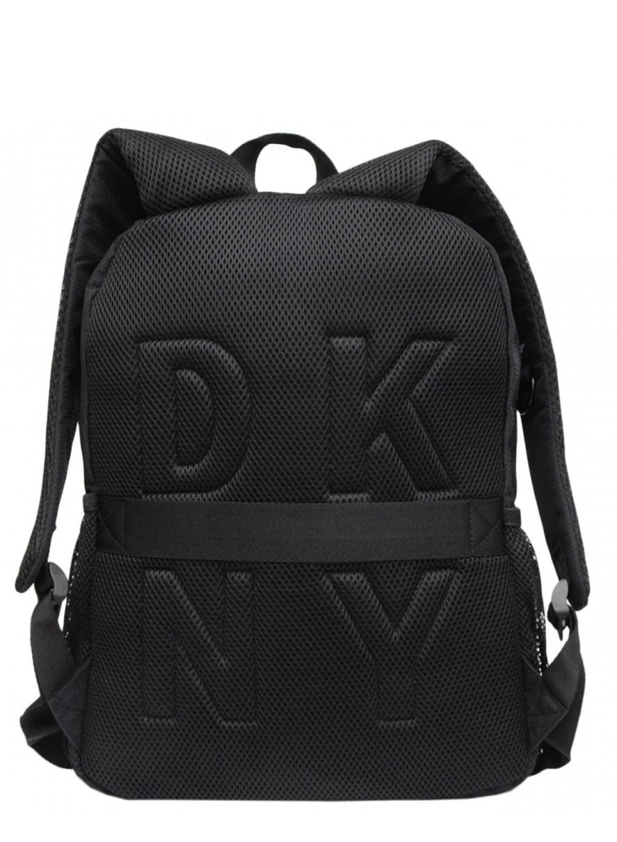 DKNY Venture Business Travel Daypack Laptop Backpack for Men Women and Teens (Black)