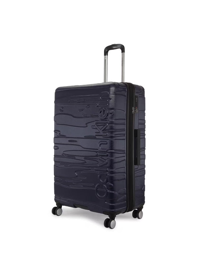 Calvin Klein State Of Flow Hardside Luggage on Wheels for Unisex | Ultra Lightweight ABS with 4 Spinner Wheels | Color Midnight Navy