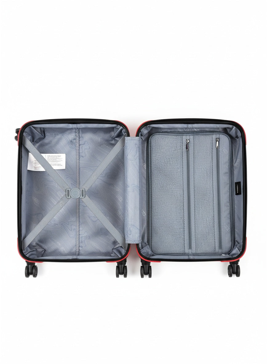 Gabol Orleans Small Trolley Bag – Coral – ABS Hard Shell 4-Wheel Lightweight Travel Suitcase