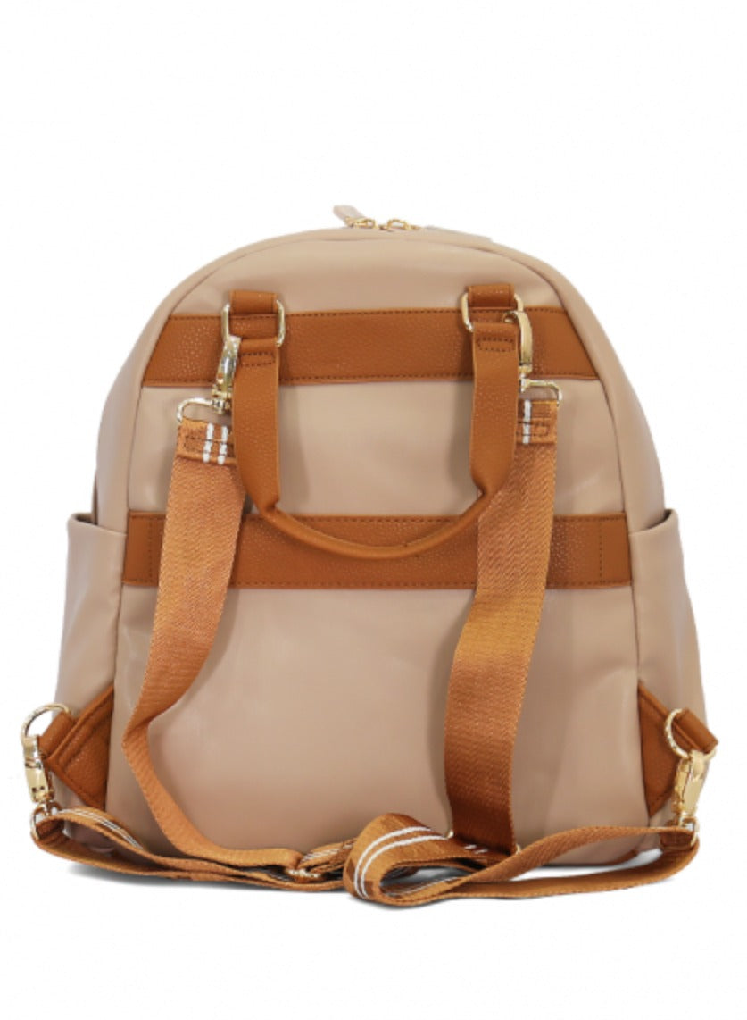 DKNY Bias Business Travel Daypack Laptop Backpack for Women and Girls(Cappuccino)