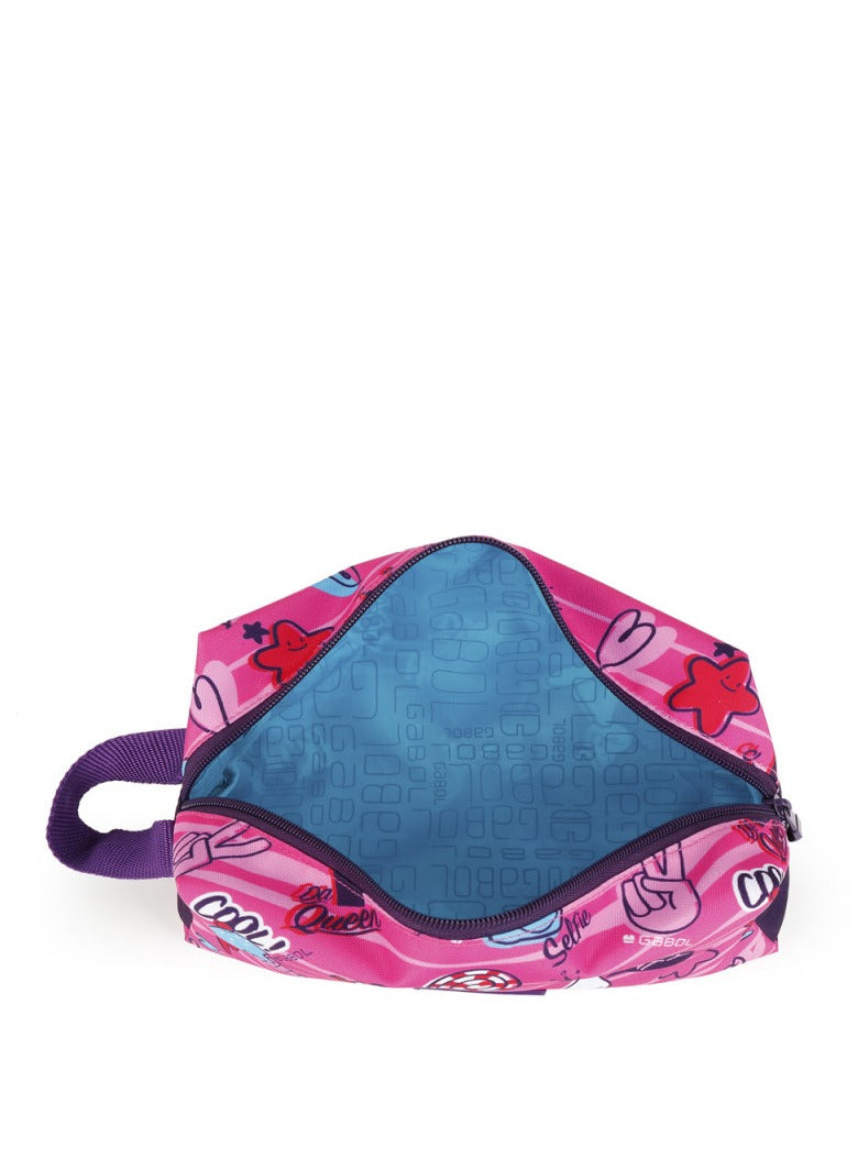 Pink Printed Pencil Case Organizer