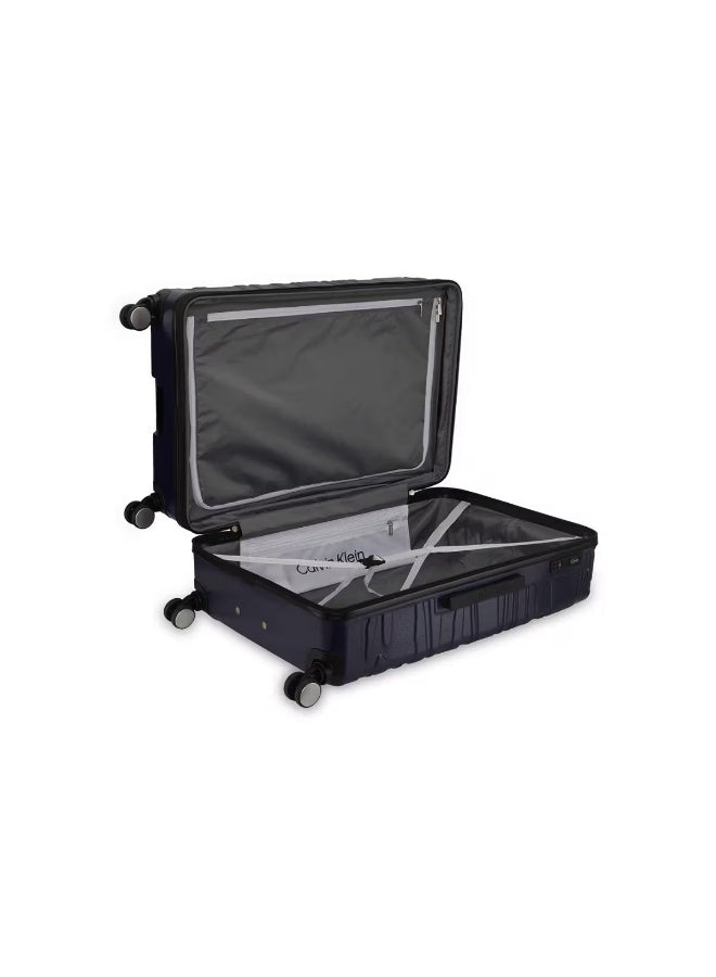 Calvin Klein State Of Flow Hardside Luggage on Wheels for Unisex | Ultra Lightweight ABS with 4 Spinner Wheels | Color Midnight Navy