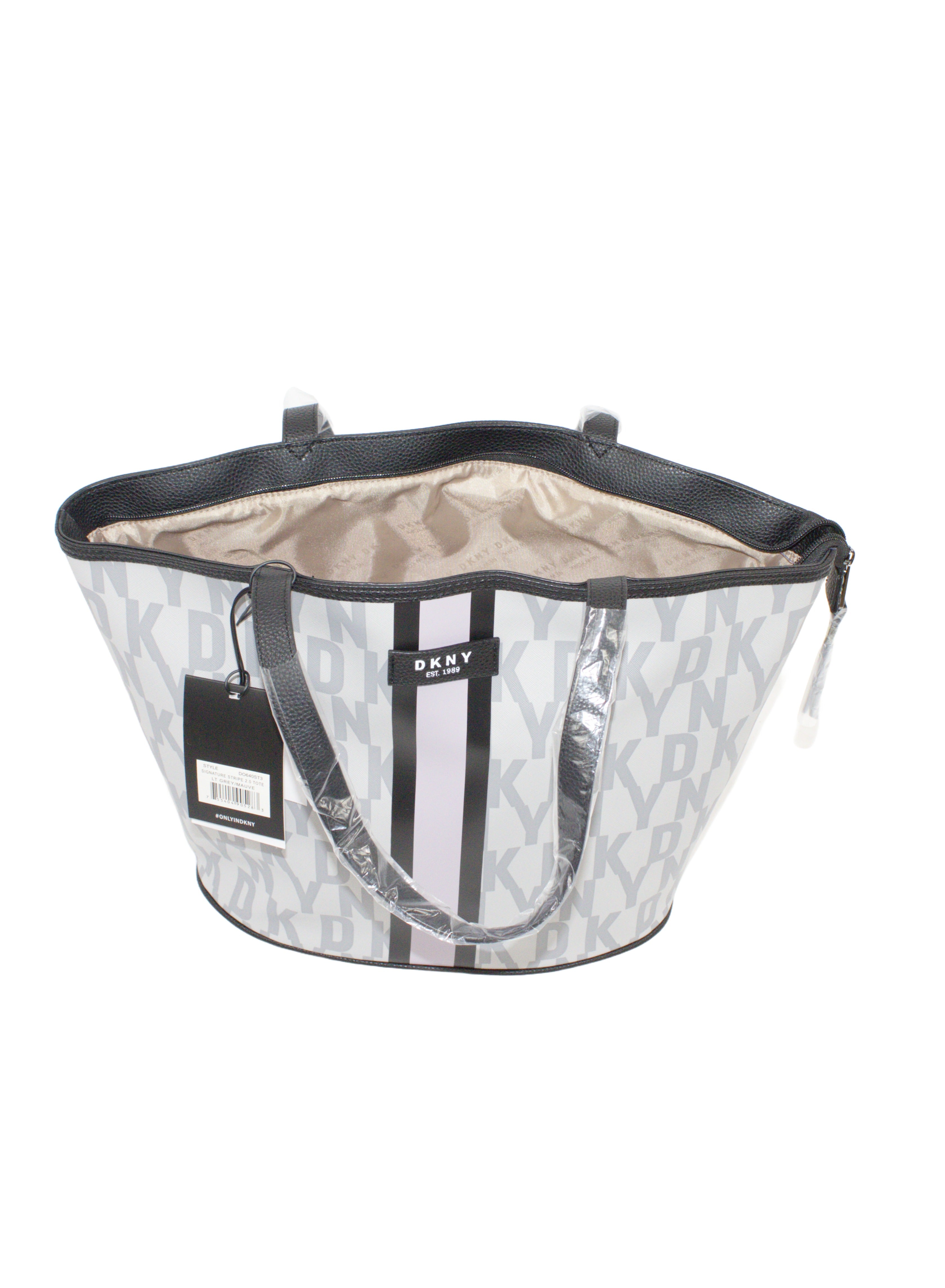 DKNY Signature Strip 2.0 women's handbag & shoulder bags Women Shoulder Tote Bags Top Handle Satchel