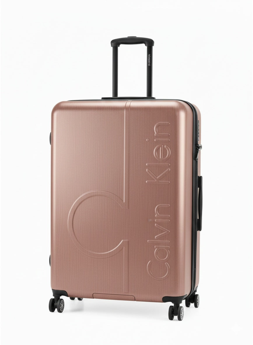 Calvin Klein South Hampton Hardside Spinner Luggage On Wheels, Ultra Lightweight ABS, 4 Double Wheels