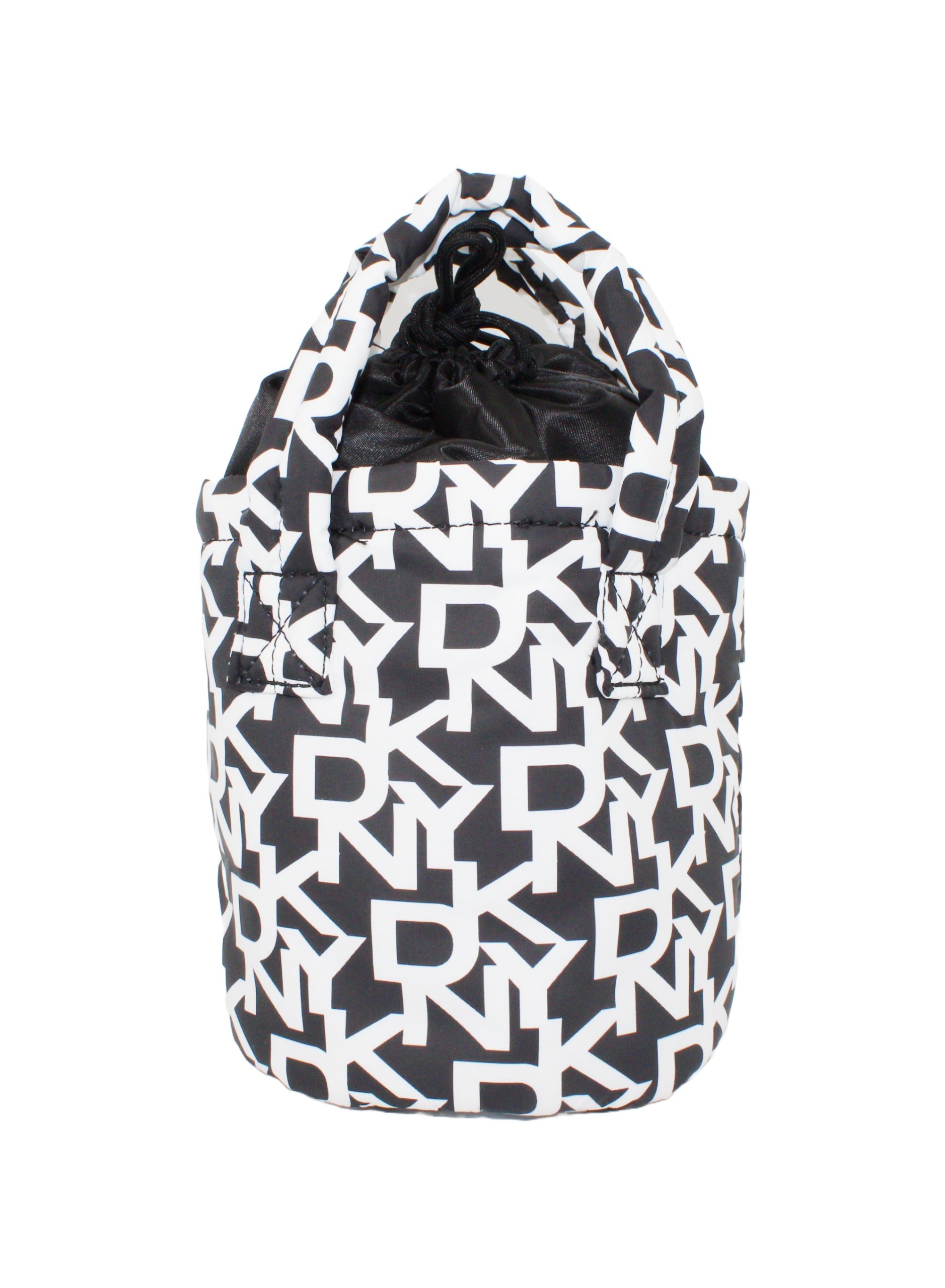 DKNY Signature Puffer Bucket Bag Cosmetic Bag, Travel Make up Bag Small, Small Lightweight Cosmetic Bag Storage Bag, Small Makeup Bag, Travel Toiletry Bag