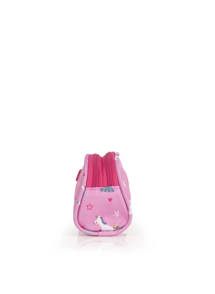 Pink Printed Pencil Case Unicorn
