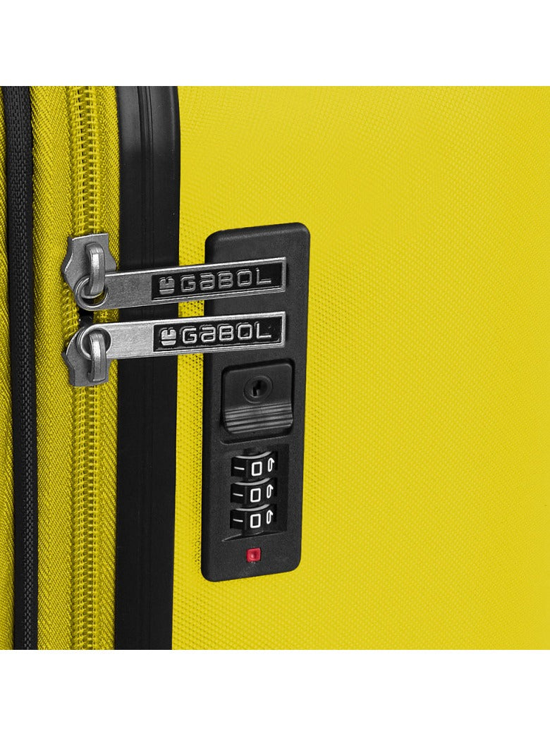 Gabol Future Hardside Luggage on Wheels for Unisex | Ultra Lightweight ABS on with Spinner Wheels 4 Color Yellow