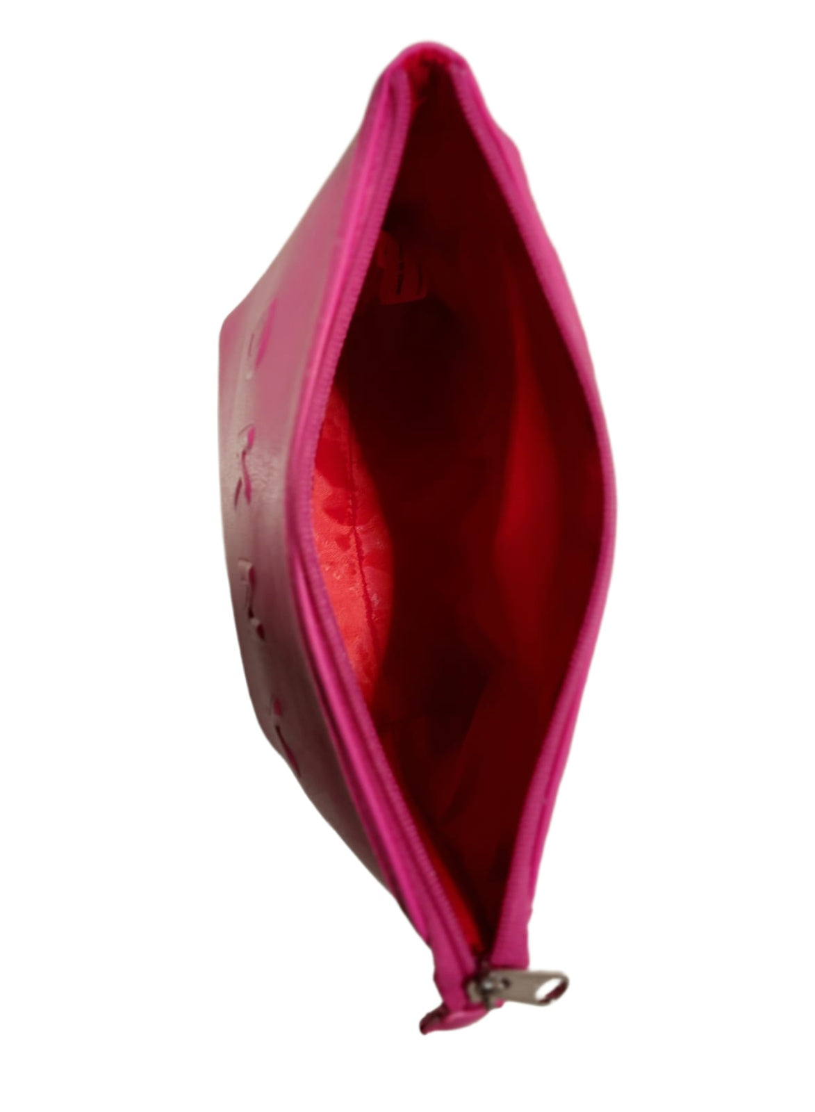 DKNY Trademark Large Cosmotic Bag & Beauty Case | Women’s Travel Makeup & Essentials Organizer | Large Size | Fuschia