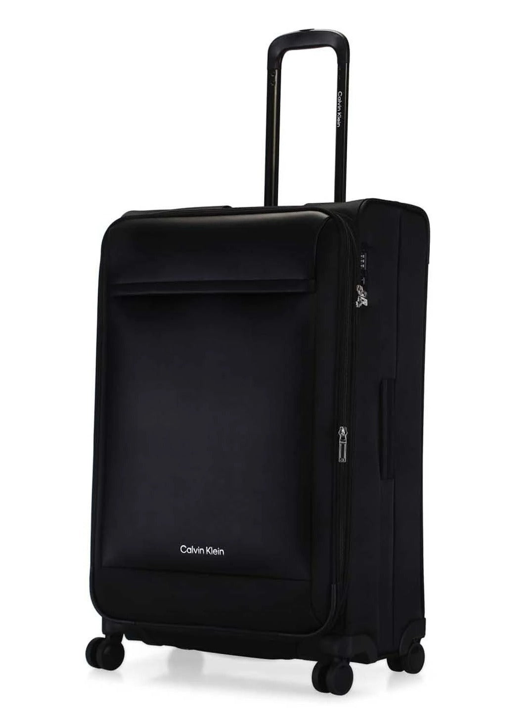 Escape Softside Spinner Luggage On Wheels, Ultra Lightweight ABS, 4 Double Wheels Color Black