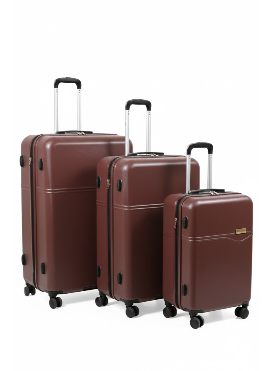 Calvin Klein Grace Hardside 3-piece Luggage Set on Wheels for Unisex | Ultra Lightweight ABS with Spinner Wheels 4 Color Rose Taupe