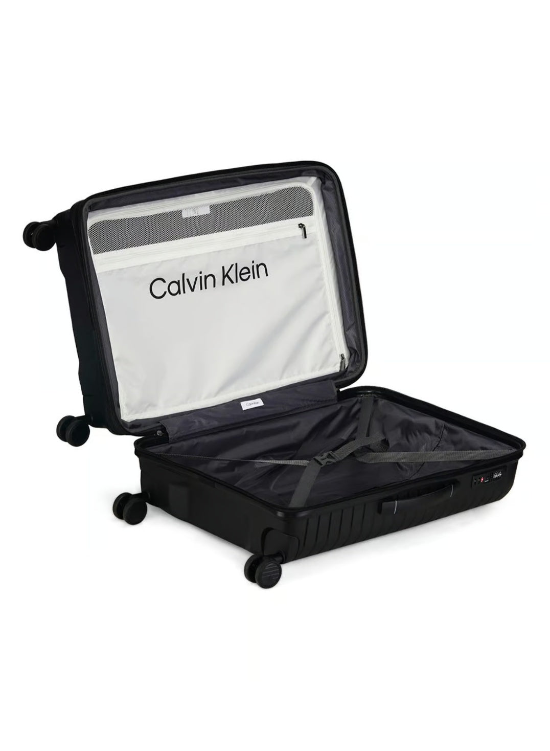 Calvin Klein Sustain 2.0 3-Piece Hardsided Luggage Set on Wheels for Unisex | Ultra Lightweight ABS with Spinner Wheels 4 Color Black