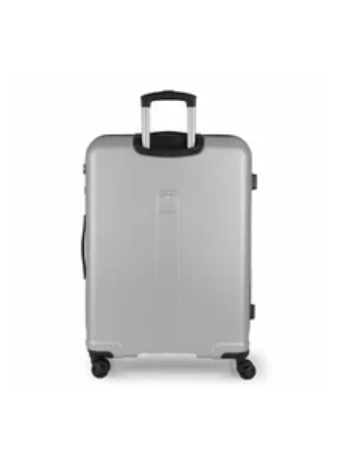Gabol Orleans Medium Trolley Bag – Plata (Silver) – ABS Hard Shell 4-Wheel Lightweight Travel Suitcase