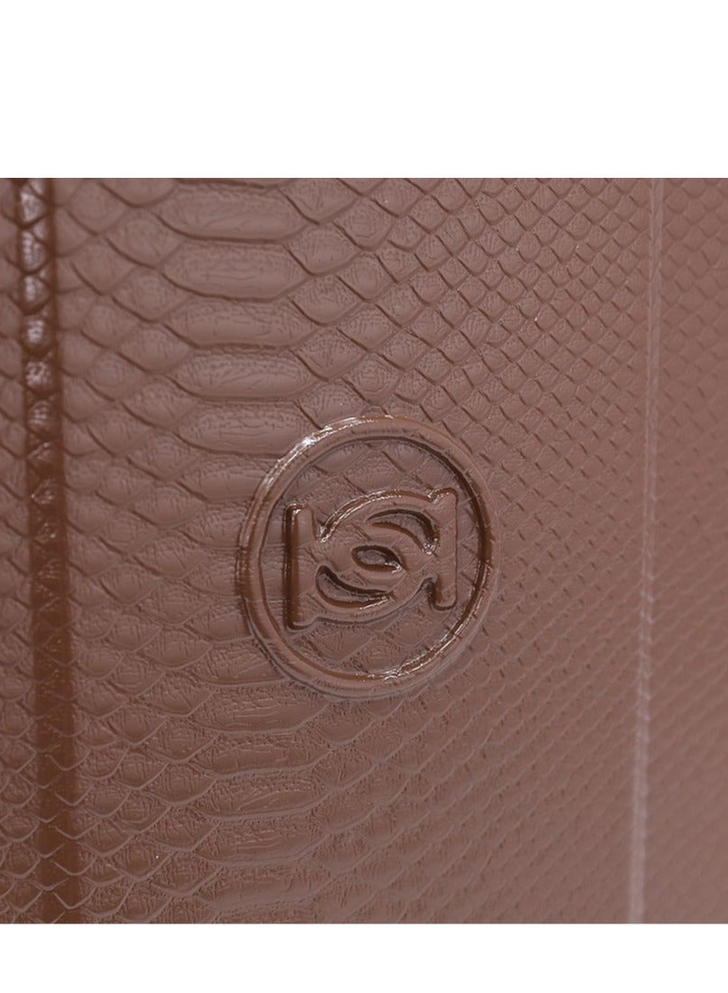 BEBE MARTA 3-Piece Hardsided Luggage Set on Wheels for Unisex | Ultra Lightweight ABS with Spinner Wheels 4 Color Brown