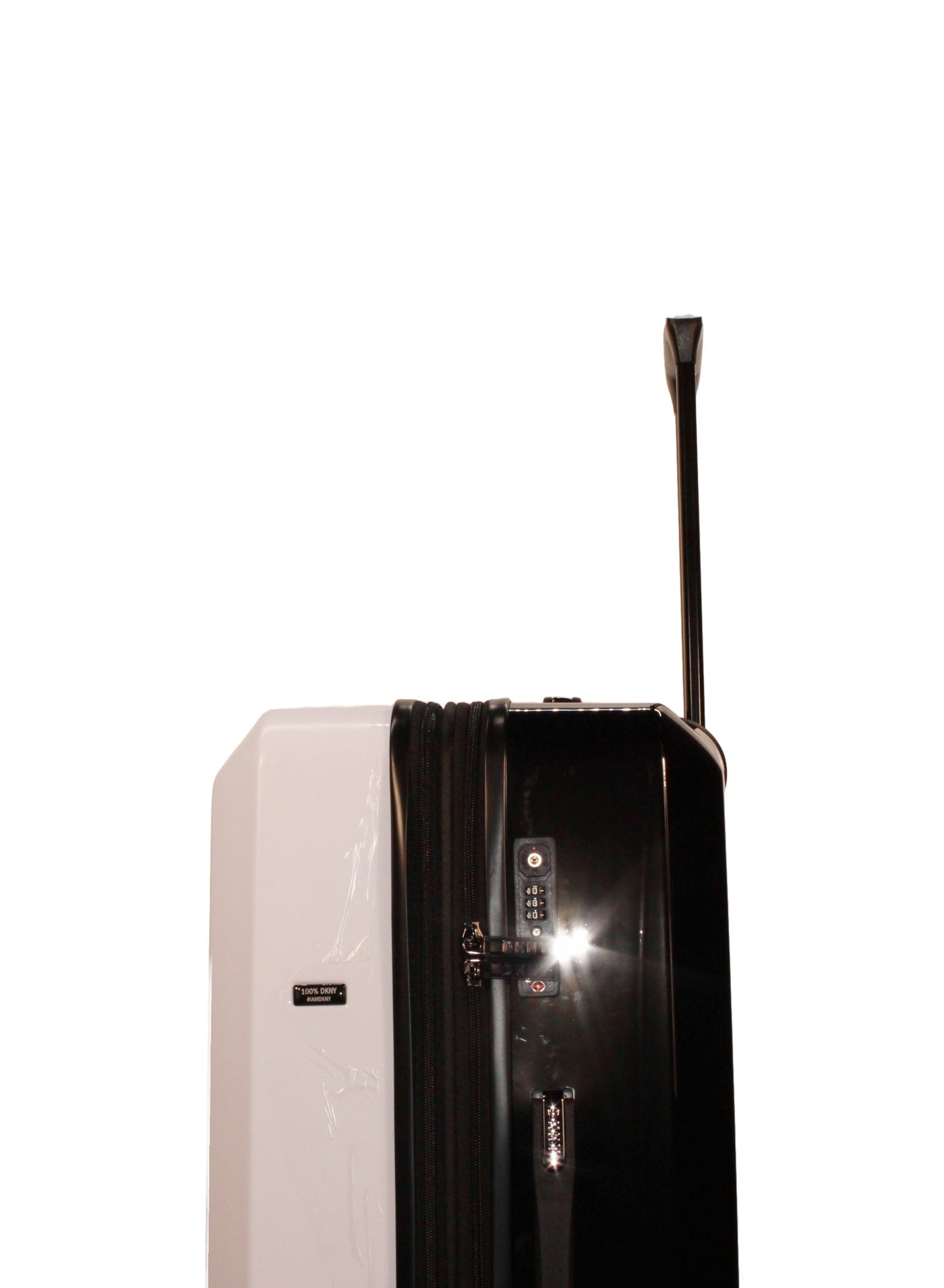 DKNY Hardside Luggage – Small | White | Stylish & Lightweight Travel Trolley