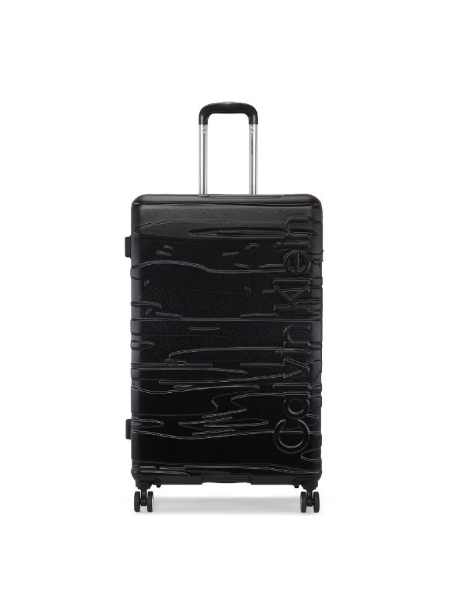 Calvin Klein State Of Flow Hardside Luggage on Wheels for Unisex | Ultra Lightweight ABS with 4 Spinner Wheels | Color Black