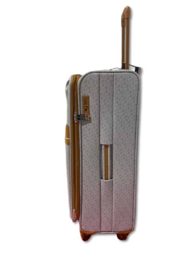 DKNY Autograph Large Hard Shell Suitcase – Storm Grey | Lightweight Trolley Luggage with 360° Spinner Wheels