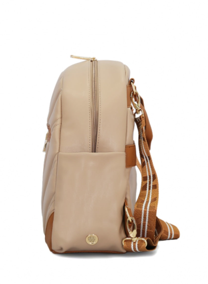 DKNY Bias Business Travel Daypack Laptop Backpack for Women and Girls(Cappuccino)