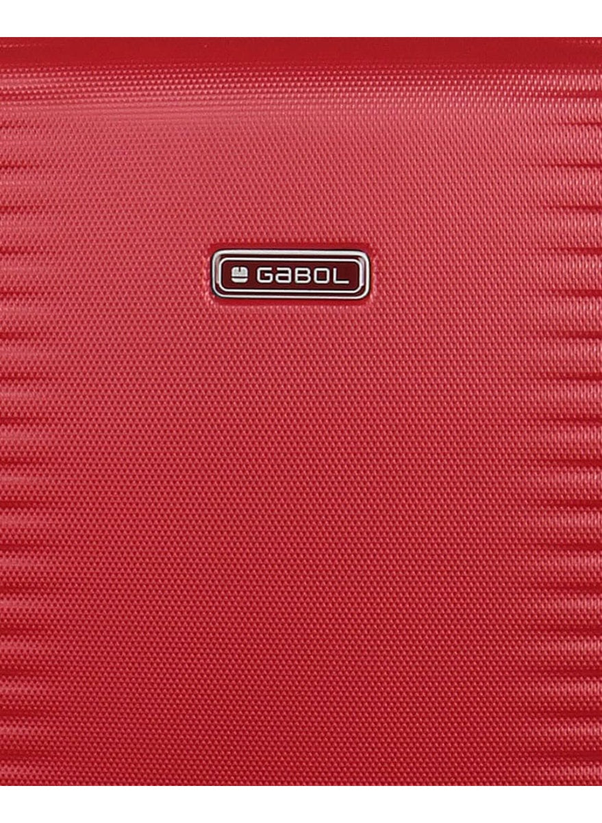 Gabol Balance Luggage ABS + PP Hardshell Clearance Luggage bag Hardside Lightweight Durable Carry On Suitcase Sets, Spinner Wheels, TSA Lock 20/24/28in (Red, Beauty Case)