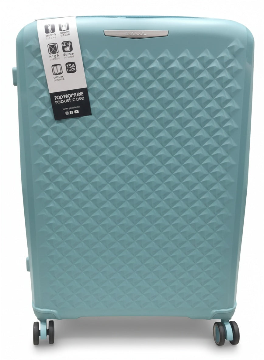 Gabol Queens Large Hard Shell Suitcase – 75cm Lightweight ABS Trolley Luggage, 4-Wheel Spinner, TSA Lock – Mint Green