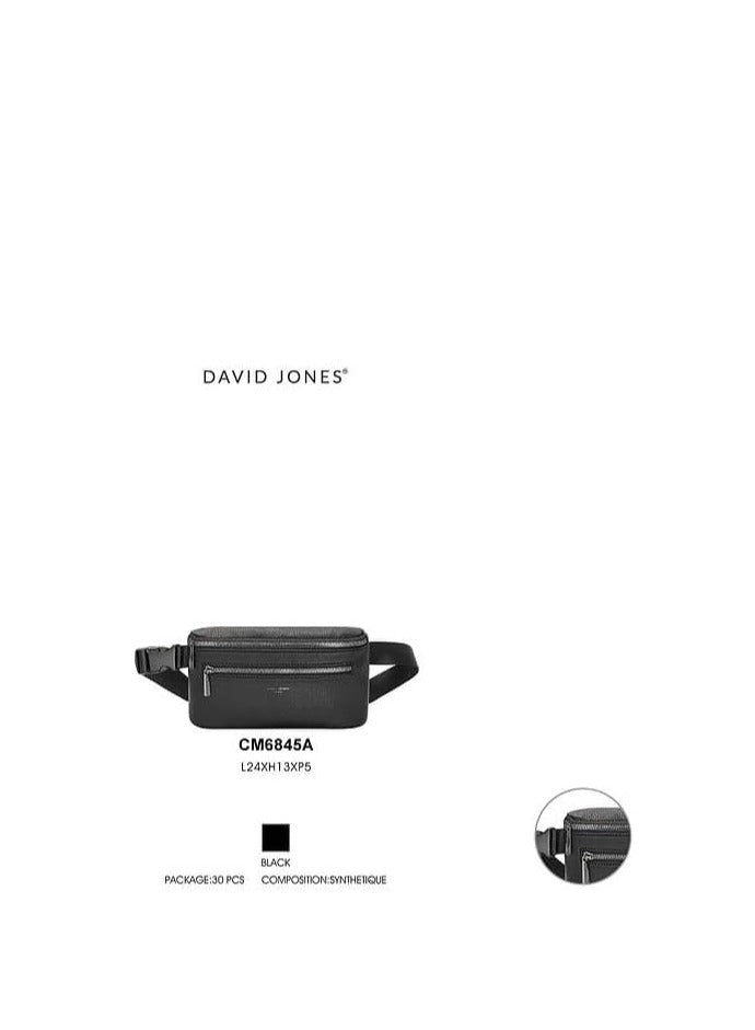 David Jones Women's waist bag Stylish and Durable Everyday Carry | Color Black(CM6845)