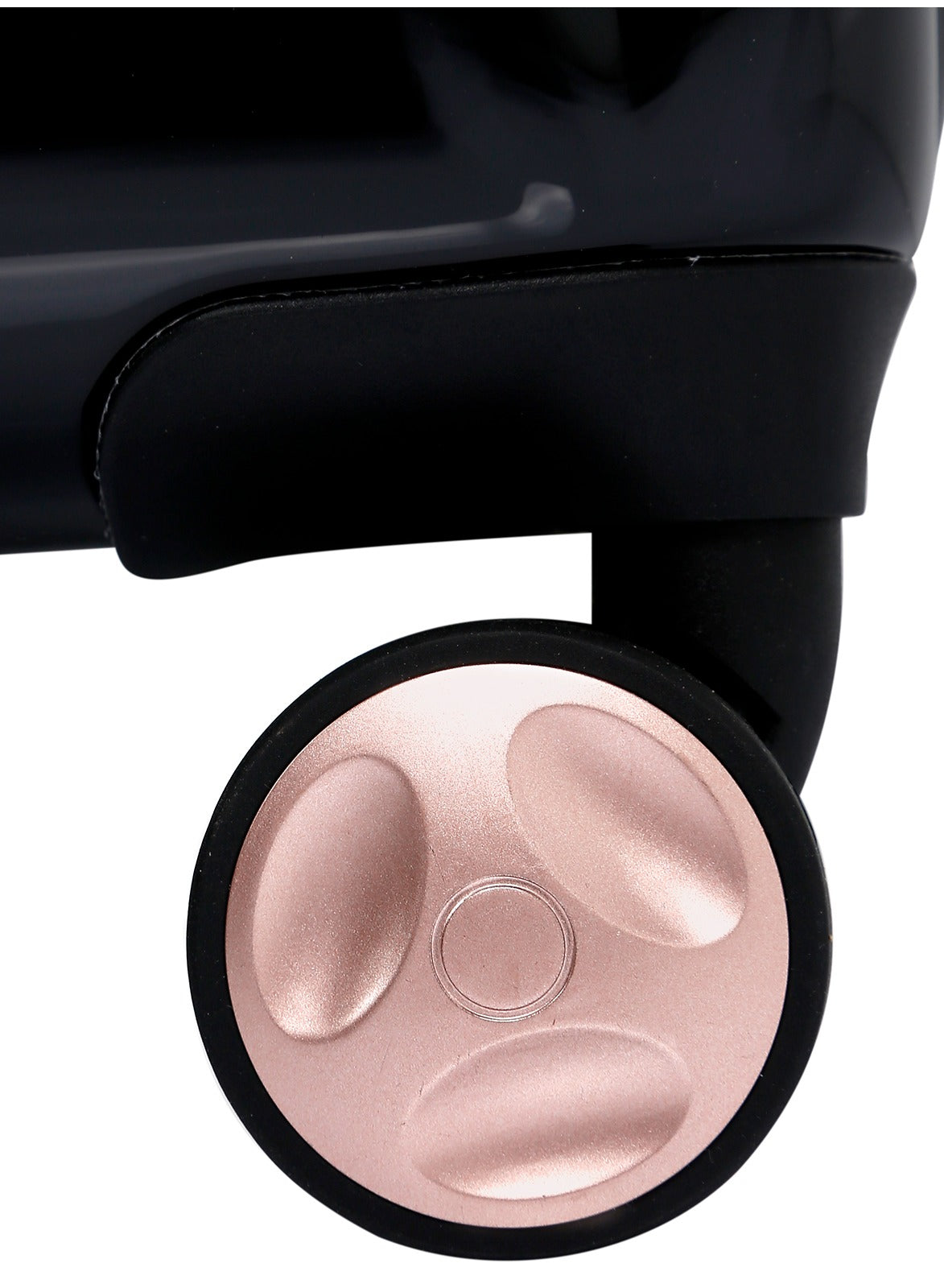 Bebe Tiara Hardside Luggage on Wheels for Unisex | Ultra Lightweight ABS on with Spinner Wheels 4 Color Black/Rose Gold