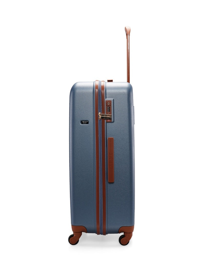 Dkny Promo Intl PM1 Hardside Luggage on Wheels for Unisex | Ultra Lightweight ABS on with Spinner Wheels 4 Color Denim