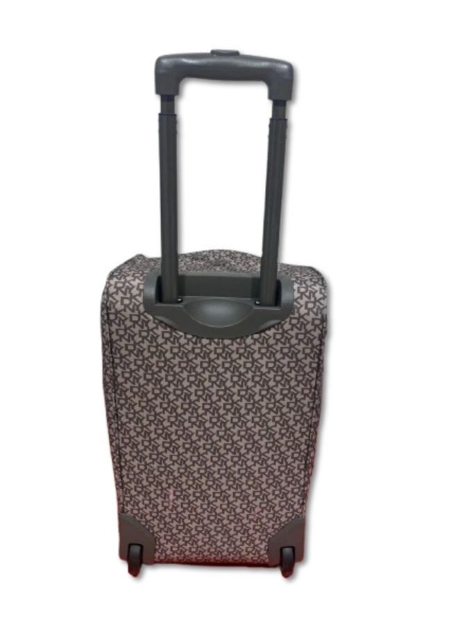 DKNY Vintage Signature Wheeled Duffle Bag – Iron/Smoke Color | One-Size Travel Duffle with Wheels & Telescopic Handle