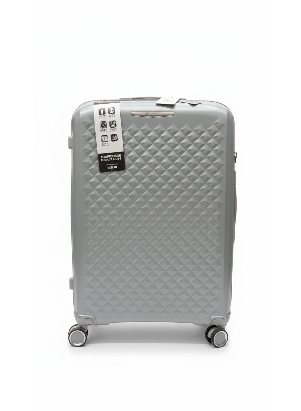 Gabol Queens Large Hard Shell Suitcase – 75cm Trolley Luggage, Lightweight ABS Material, 4-Wheel Spinner, TSA Lock – Plata/Silver