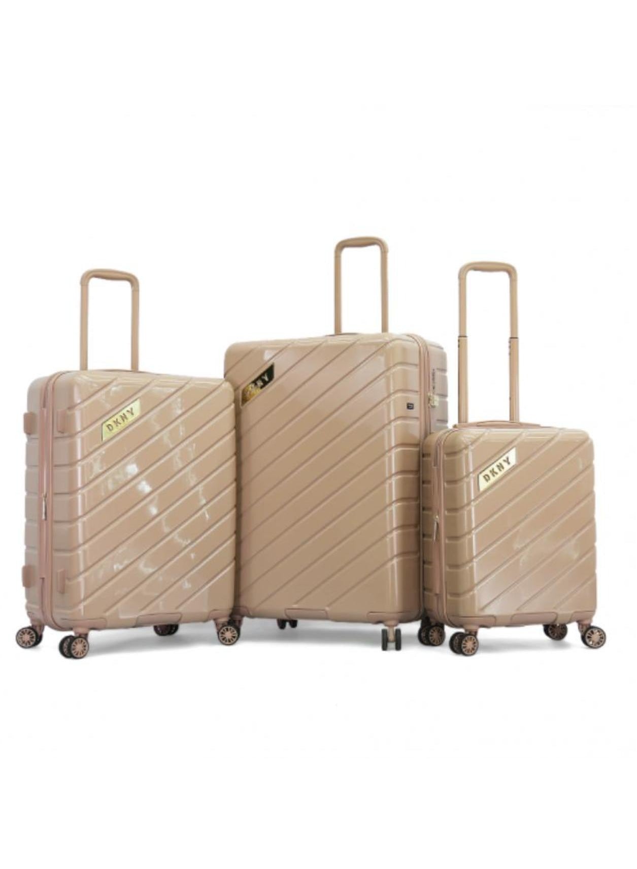 Bias HS Hard Case Luggage Trolley for Unisex ABS Lightweight 4 Double Wheeled Suitcase With Built In TSA Type Lock Color Cappuccino