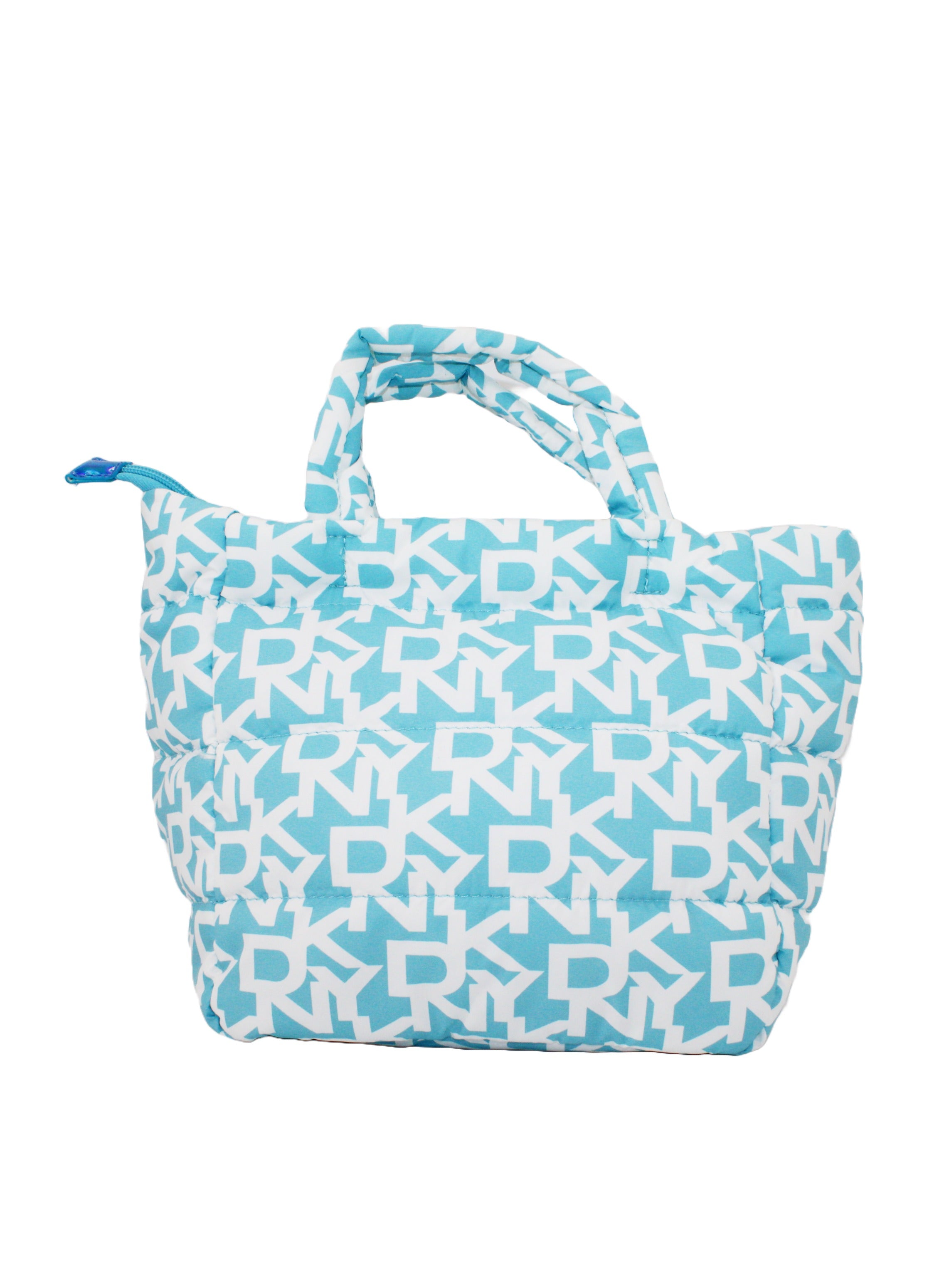 DKNY Signature Puffer Mini Tote Cosmetic Bag, Travel Make up Bag Small, Small Lightweight Cosmetic Bag Storage Bag, Small Makeup Bag, Travel Toiletry Bag