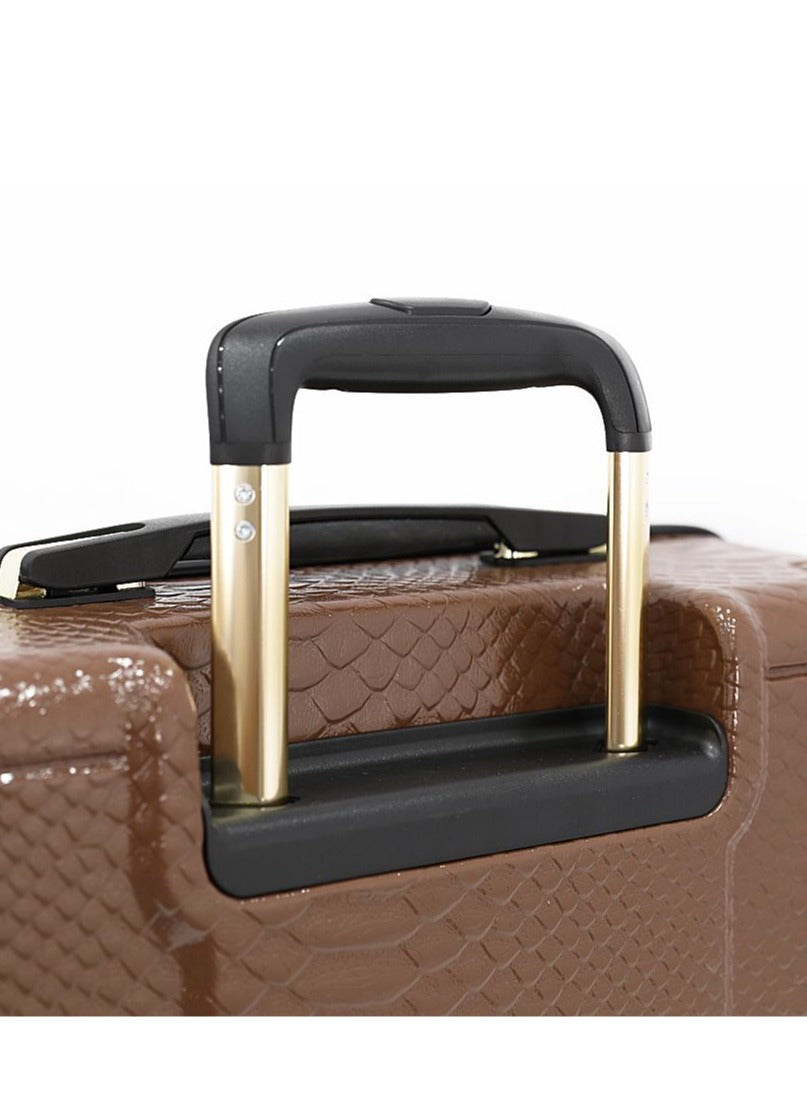 BEBE MARTA 3-Piece Hardsided Luggage Set on Wheels for Unisex | Ultra Lightweight ABS with Spinner Wheels 4 Color Brown