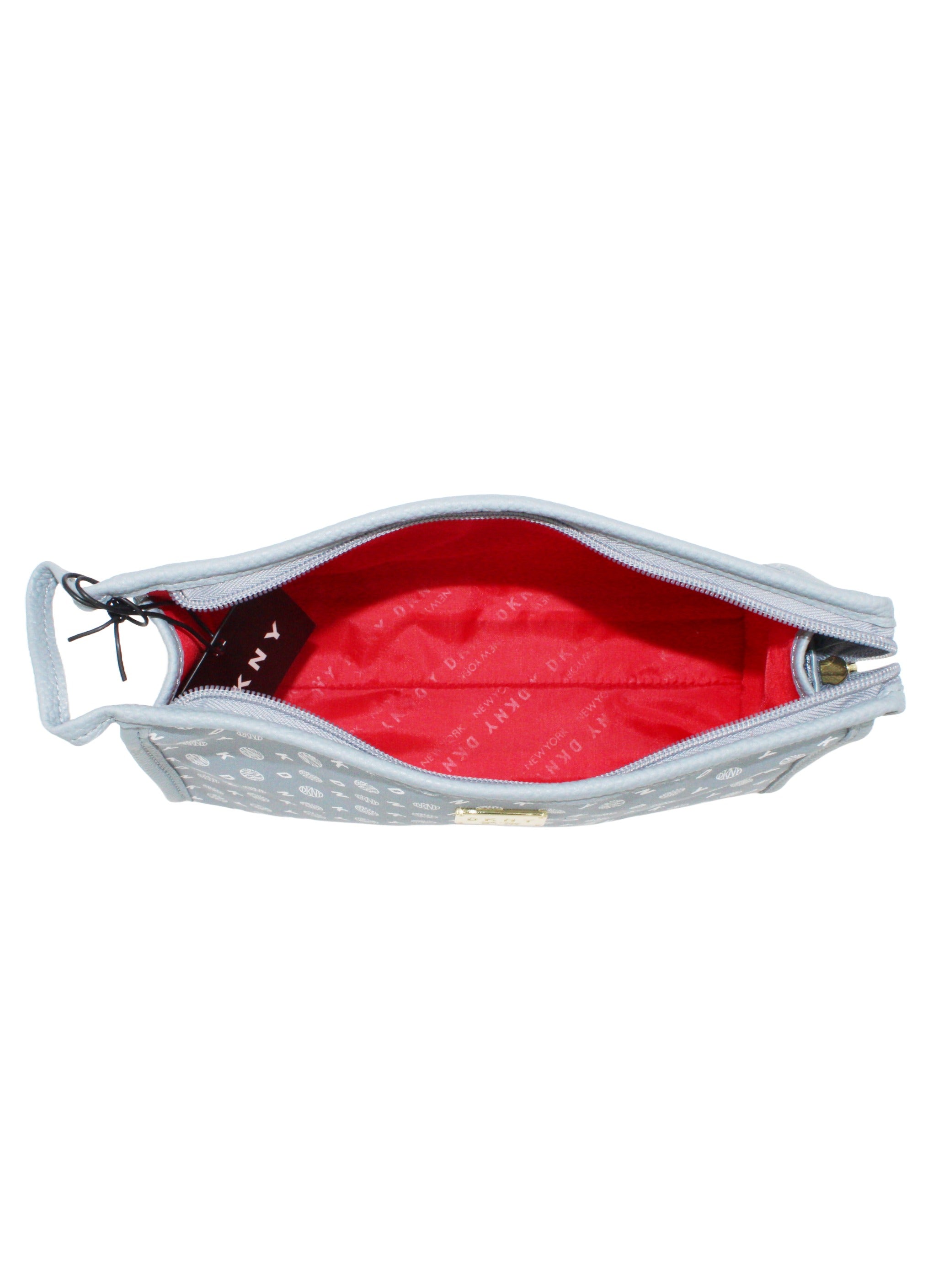 DKNY Legacy T Stand Cosmetic Bag, Travel Make up Bag Small, Small Waterproof and Lightweight Cosmetic Bag Storage Bag, Small Makeup Bag, Travel Toiletry Bag