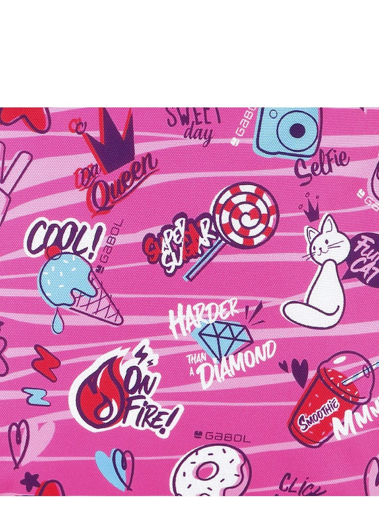 Pink Printed Pencil Case Organizer